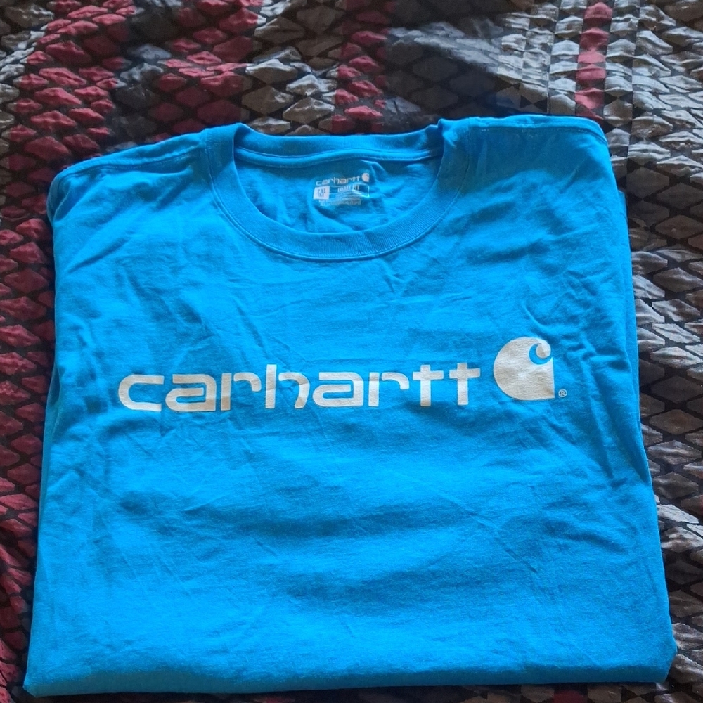 New Carhartt Blue T-Shirt size Tall 2XL mens